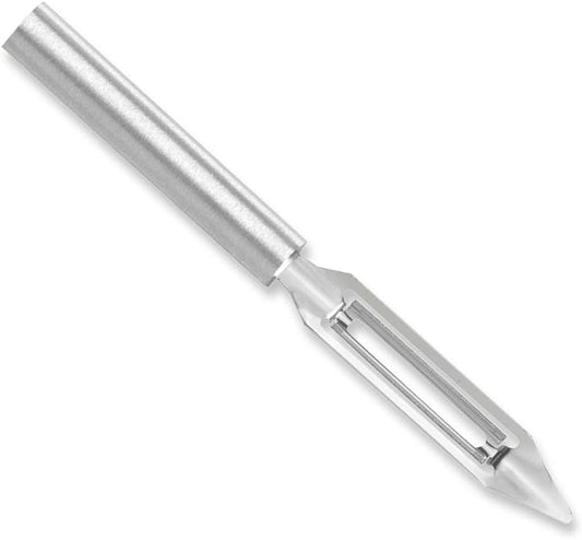 Vegetable Peeler (R132), Silver Handle | 1.75" Stainless Steel Swiveling Blade, Silver Cast Aluminum Handle