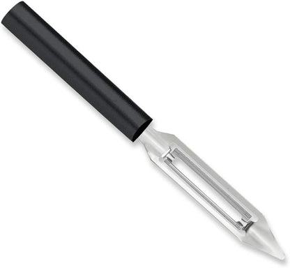 Vegetable Peeler (R132), Silver Handle | 1.75" Stainless Steel Swiveling Blade, Silver Cast Aluminum Handle