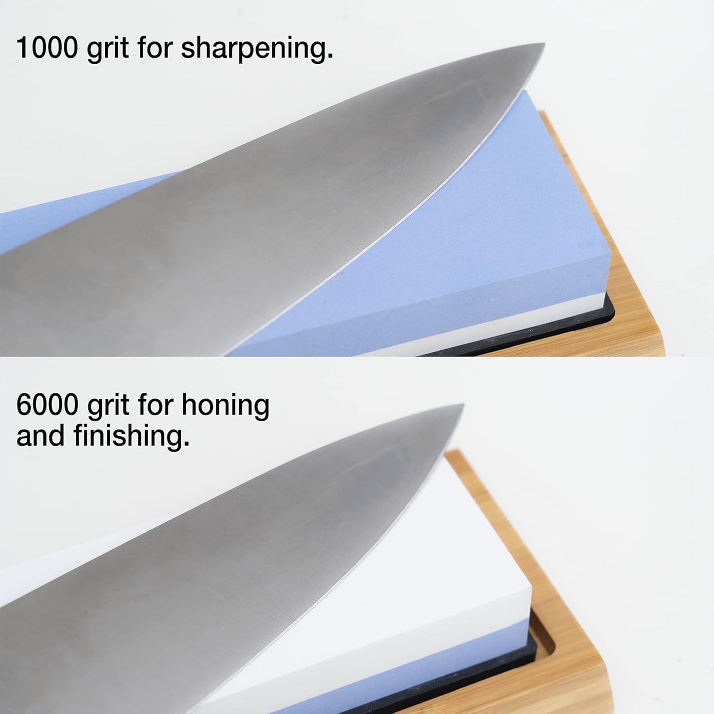 NEIKO 54003A Whetstone, Knife Sharpening Stone, 3000 & 8000 Grit, Coarse, 2 Side Sharpener Stone, Water Sharpening Stone Set, Scissor, Blade, Kitchen Knife Sharpener Stone, Wet Stone Sharpening Kit