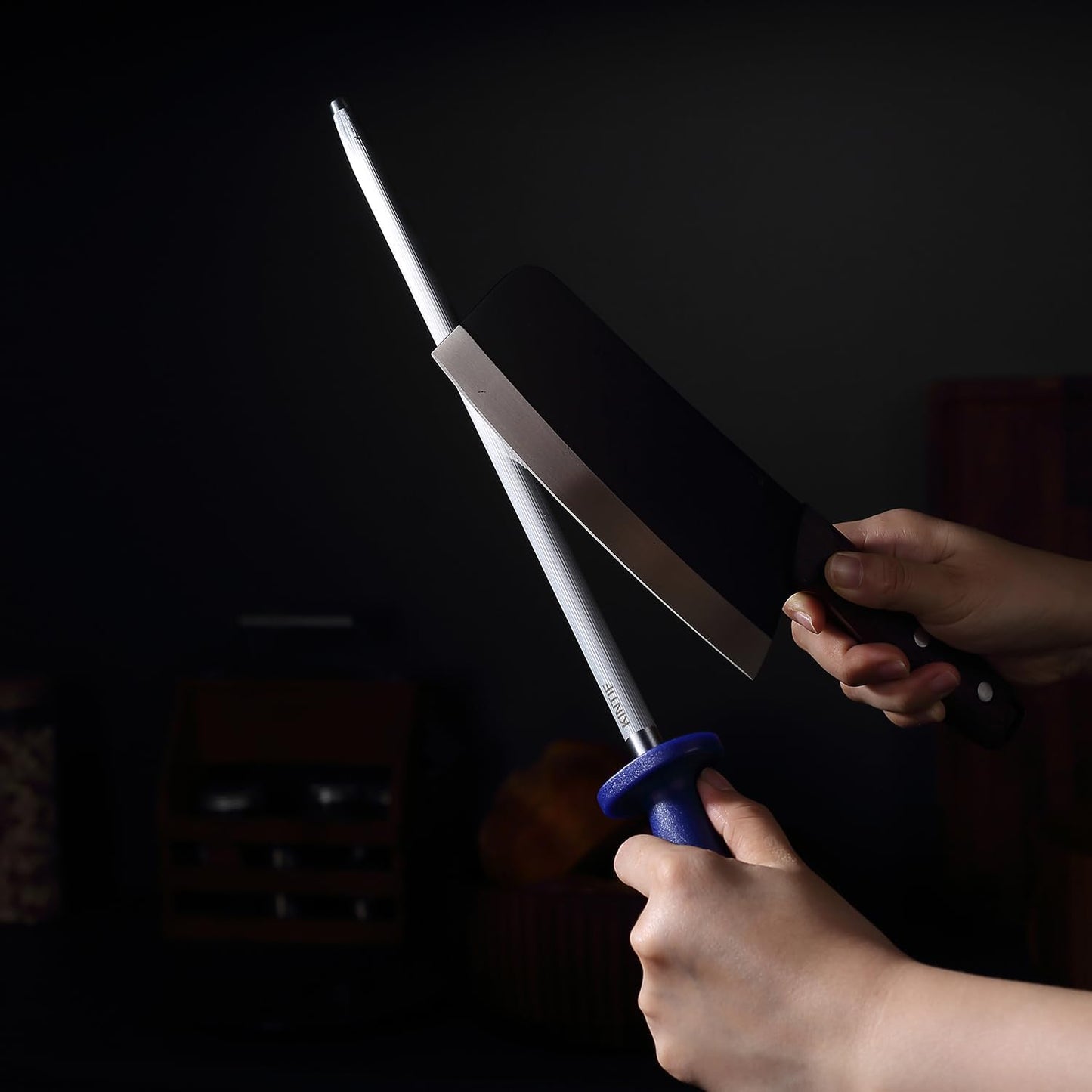 Sharpening Steel Professional Honing Rod for Kitchen Knives Daily Sharpening Maintenance, Knife Sharpeners, High Carbon Steels High hardness