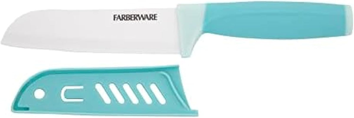 5-Inch Ceramic Utility Knife with Blade Cover, Red