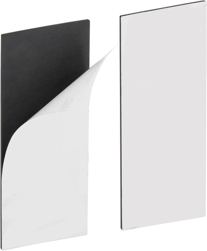 Magnetic Strips with Strong Adhesive Backing (5.9 x 2.35 inches) Magnetic Tape with Adhesive Backing Heavy Duty Magnet Strips for Refrigerator Whiteboard, Most Surface (150 x 60 x 2 mm, 2 pcs)