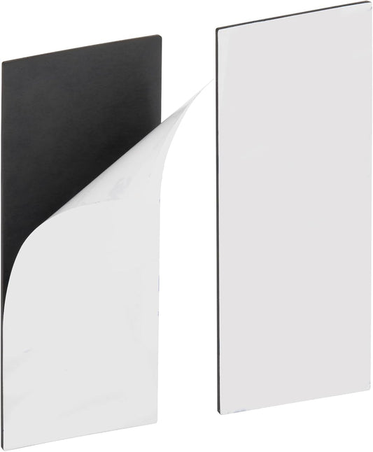 Magnetic Strips with Strong Adhesive Backing (5.9 x 2.35 inches) Magnetic Tape with Adhesive Backing Heavy Duty Magnet Strips for Refrigerator Whiteboard, Most Surface (150 x 60 x 2 mm, 2 pcs)