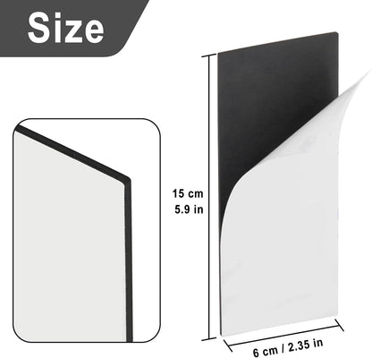 Magnetic Strips with Strong Adhesive Backing (5.9 x 2.35 inches) Magnetic Tape with Adhesive Backing Heavy Duty Magnet Strips for Refrigerator Whiteboard, Most Surface (150 x 60 x 2 mm, 2 pcs)