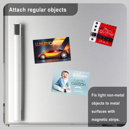 Magnetic Strips with Strong Adhesive Backing (5.9 x 2.35 inches) Magnetic Tape with Adhesive Backing Heavy Duty Magnet Strips for Refrigerator Whiteboard, Most Surface (150 x 60 x 2 mm, 2 pcs)