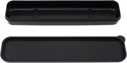Portable Flatware Box Travel Tableware Storage Case, Simple Tableware Storage Box Case for Cutlery Kit, 9.64 x 2.32 inches (Black)