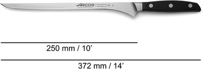 Arcos Forged Paring Knife 4 Inch Stainless Steel. Sharp Kitchen Knife for Peeling Fruits and Vegetables. Ergonomic Polyoxymethylene Handle and 100mm Blade. Series Manhattan. Color Black