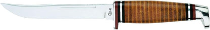 Case WR XX Pocket Knife Fixed Blade Polished Leather Item #379 - (M 3 Finn SS) - Length Closed: 6 1/2 Overall Inches