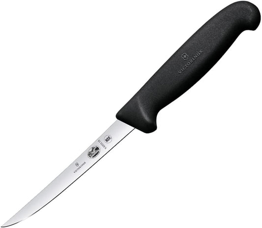 Victorinox 6" Boning Knife, Narrow Blade, Semi-flexible, Black Fibrox Handle 5.6203.15