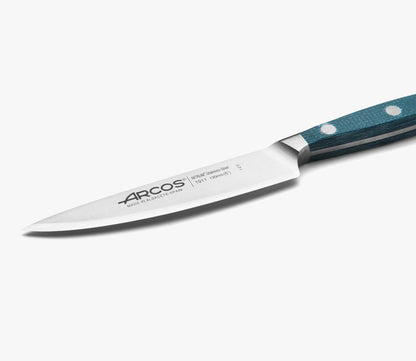 Arcos Forged Paring Knife 4 Inch Stainless Steel. Sharp Kitchen Knife for Peeling Fruits and Vegetables. Ergonomic Polyoxymethylene Handle and 100mm Blade. Series Manhattan. Color Black