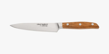 Arcos Jose Andres 10-Inch Fillet Knife Forged Meat Slicer | Professional NITRUM Stainless Steel Blade with Silk Edge | Ideal for Slicing Ham or Prosciutto | Ergonomic Holm Oak Wood Handle