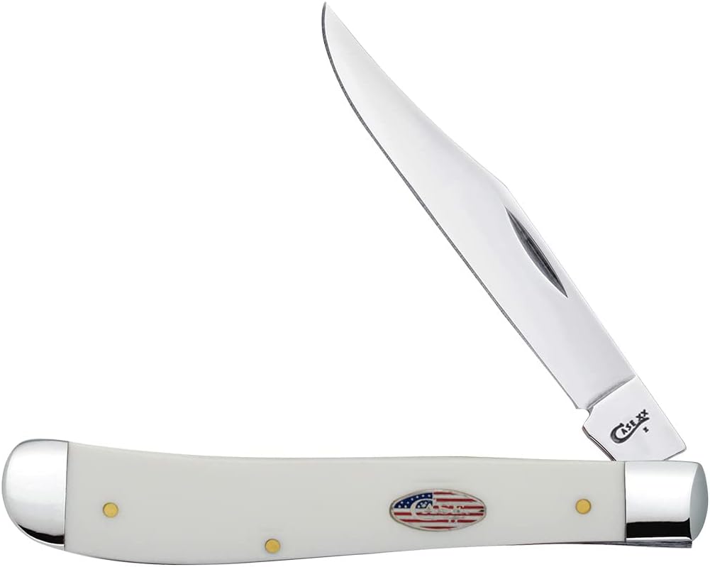 Case XX WR Pocket Knife Slimline Trapper 4 1/8 inches Closed, Made In USA (Black Synthetic)