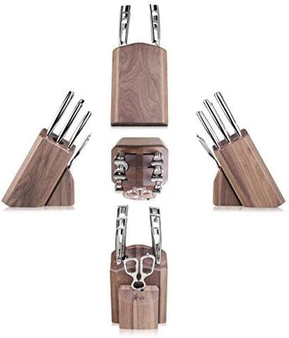 Cangshan N1 Series 6-Piece German Steel Forged Knife Block Set, Walnut Block