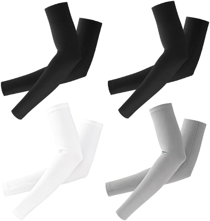 Arm Sleeves, Cooling UV Sun Protection Compression Sleeves for Men and Women, Basketball Cycling Arm Sleeves