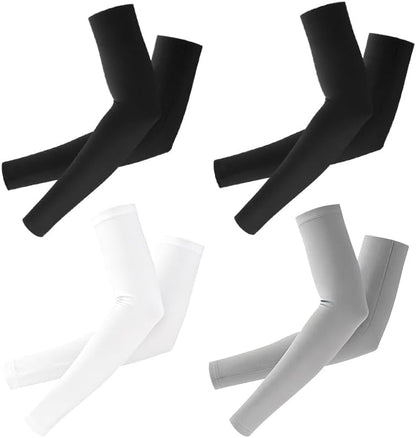 Arm Sleeves, Cooling UV Sun Protection Compression Sleeves for Men and Women, Basketball Cycling Arm Sleeves