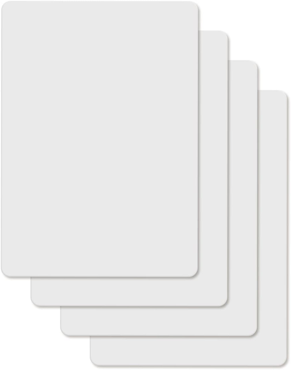 Cut N' Funnel Food Service Grade Heavy Gauge Flexible Cutting Board Mats 4 Pack 9” x 12” Made in the USA BPA Free Plastic Dishwasher Safe