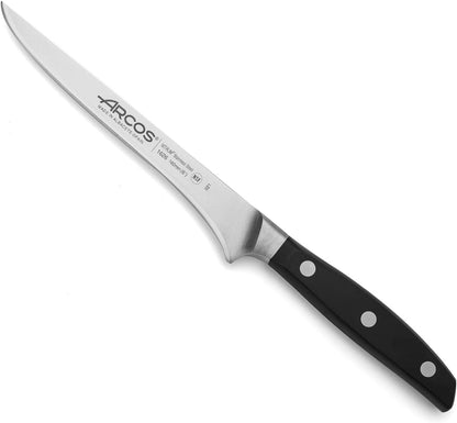 Arcos Forged Paring Knife 4 Inch Stainless Steel. Sharp Kitchen Knife for Peeling Fruits and Vegetables. Ergonomic Polyoxymethylene Handle and 100mm Blade. Series Manhattan. Color Black