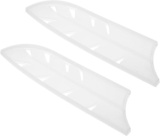 PATIKIL ABS Safety Knife Cover Sleeves for 7" Santoku Knife, Universal Chopping Edge Guard Blade Protector Sheath for Kitchen Bar, White, 18.2cm L, Pack of 4
