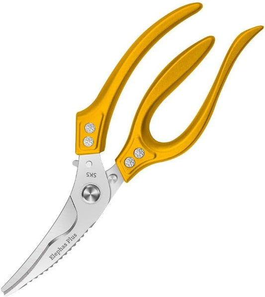 Professional Kitchen Scissors, Professional 10-Inch Heavy-Duty Kitchen Shears ? Ultra-Sharp Stainless Steel Scissors for Cutting Meat, Poultry, Fish, Herbs & Vegetables (Gold)