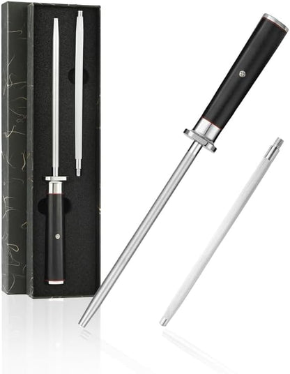 Japan Aichi AUS10 Triple Layer Composite Steel 8-inch Chef's Knife,Gyuto，Meat Cleavers，G10 Handle, Forged Kitchen Knife，Black Walnut Knife Sheath Set