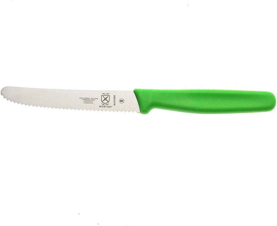 Mercer Culinary Bar Knife,Black, 4” Plain Edge, Pointed Tip