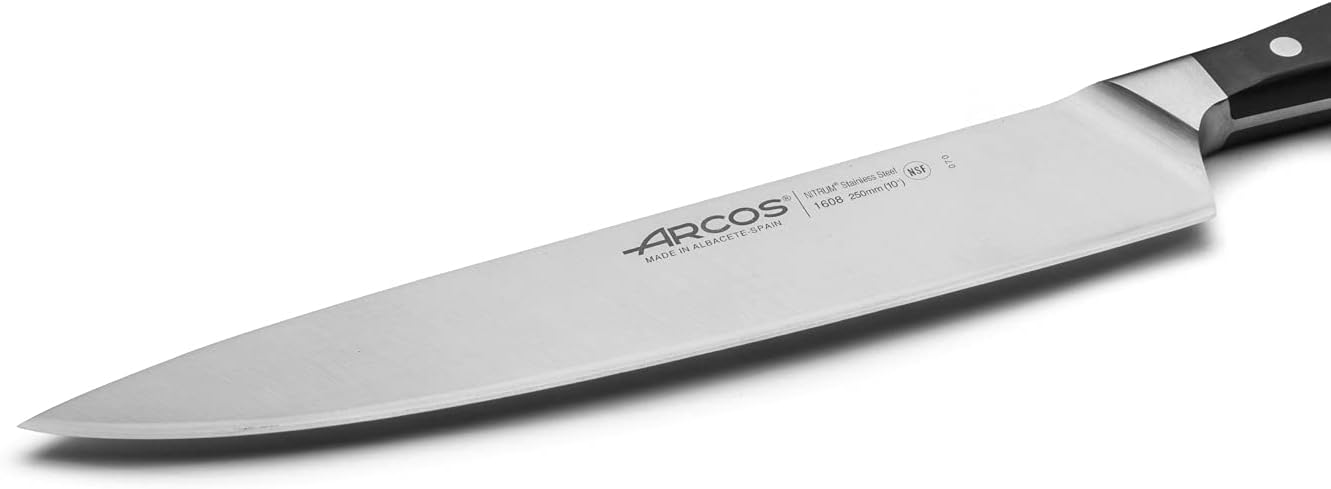 Arcos Forged Paring Knife 4 Inch Stainless Steel. Sharp Kitchen Knife for Peeling Fruits and Vegetables. Ergonomic Polyoxymethylene Handle and 100mm Blade. Series Manhattan. Color Black