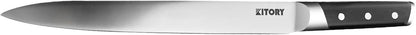 Kitory Slicing Carving Knife - 12" Brisket Knife - Pakka Wood Handle - Forged German High Carbon Steel Granton Blade, BBQ, Grilling Gifts For Men -Metadrop Series