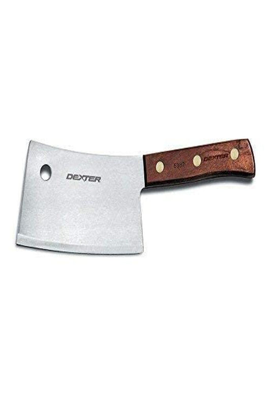 Dexter-Russell 7" Cleaver Knife | 5387 | Traditional Series High-Carbon Steel Blade with Rosewood Handle | Heavy-Duty Butcher Knife for Meat & Bone Cutting | Made in USA