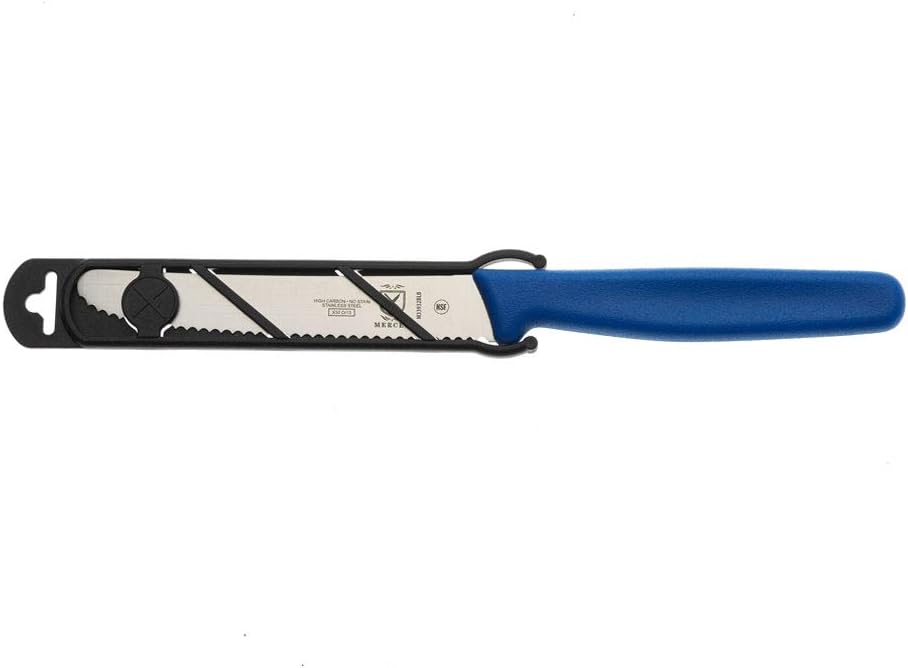 Mercer Culinary Bar Knife,Black, 4” Plain Edge, Pointed Tip