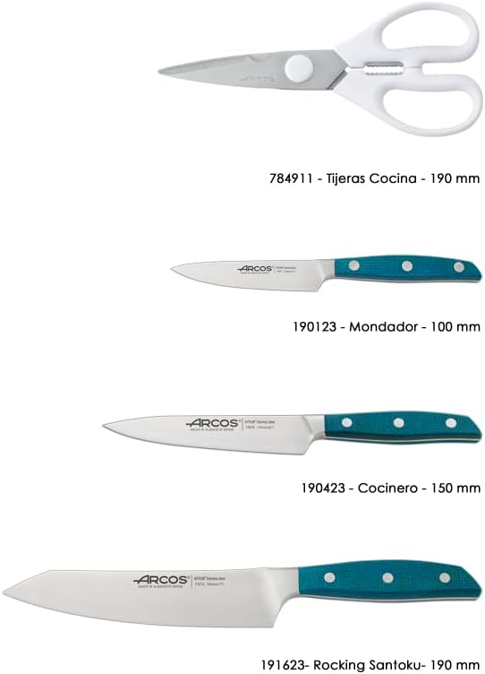 Arcos Forged Boning Knife in Nitrum Stainless Steel, Professional 6 Inch Butcher Knife for Removing Meat from Bones, Ergonomic Blue Handle, Brooklyn Series