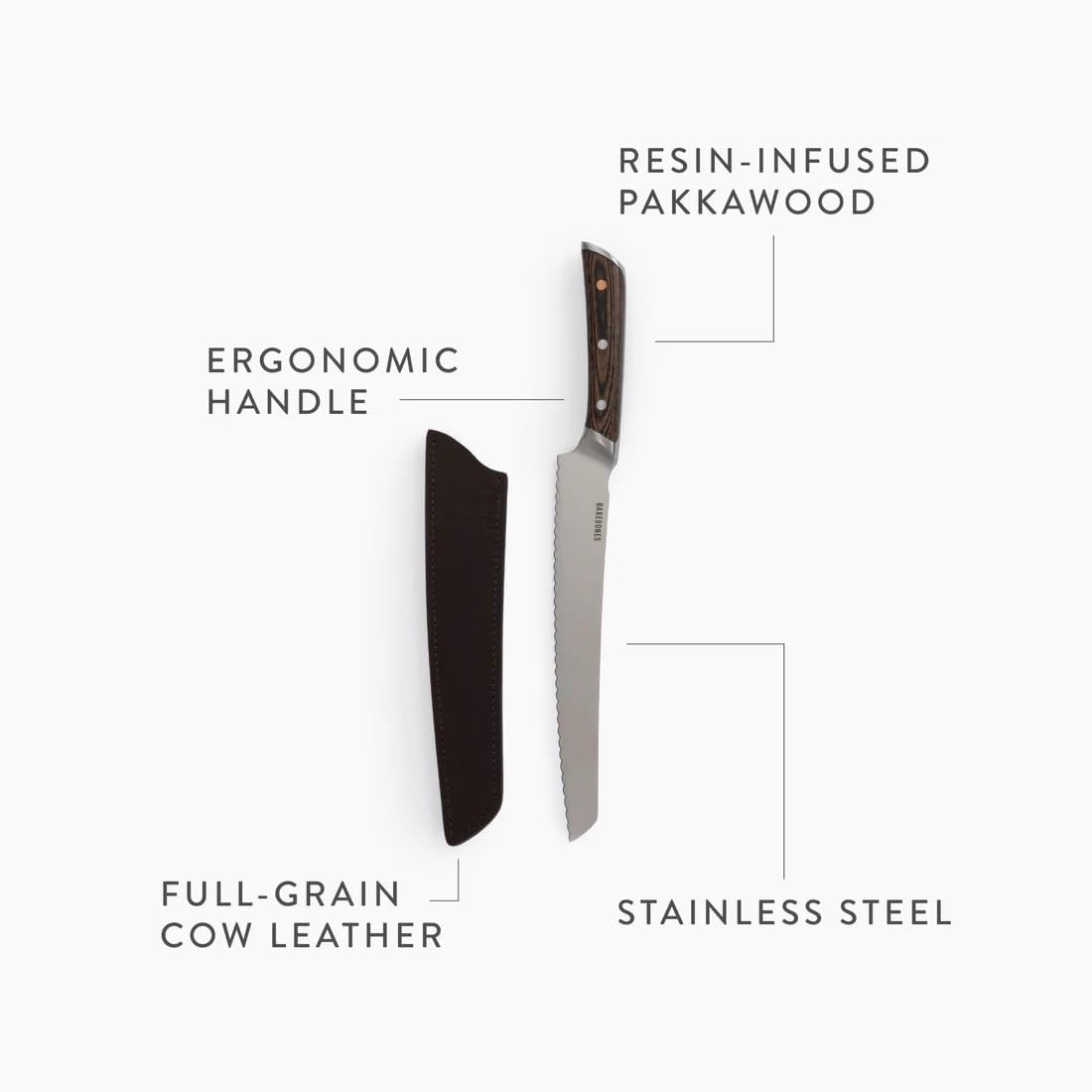 Barebones No. 7 Nakiri Knife - 7-Inch German-Grade Blade - Chopping Perfect for Vegetables - Versatile Chef Knife - Everyday Kitchen Essentials
