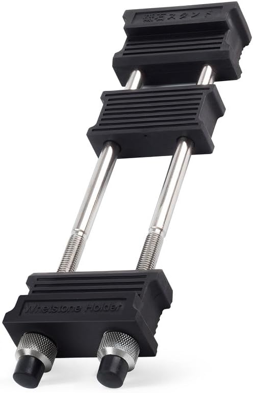 S SATC Sharpening Stone Holder,Adjustable 5-1/2 Inch to 9 Inch,Rubber Stainless Steel No-Slip Sharpening Stone Base for Diamond Stones