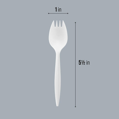PLASTICPRO Cutlery Plastic Knives Medium Weight Disposable Silverware White (1000 Count)