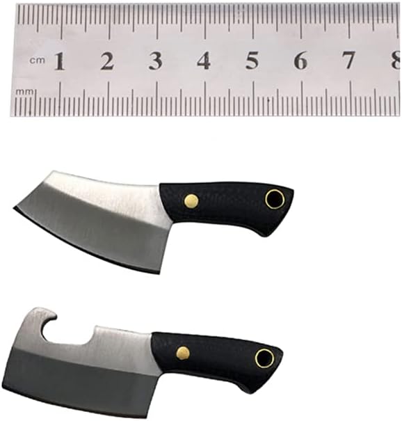 2pcs Stainless Steel Portable Mini Pocket Knife Small Knife Tiny Thumb Multitool Box Cutter Tools (Chef Knife)