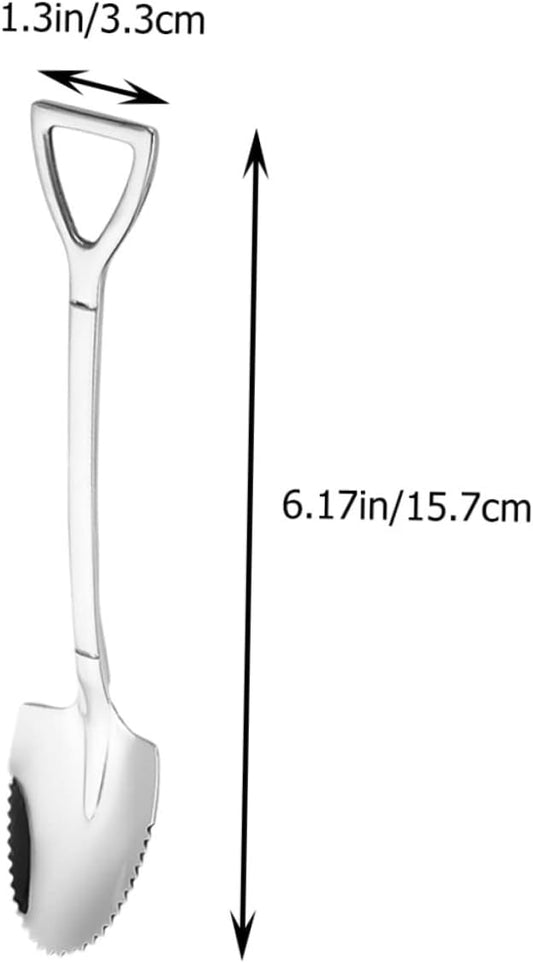 Garneck Stainless Steel Fruit Scraping Spoons 3pcs Set Serrated Edges Spoons for Grapefruit Peeling
