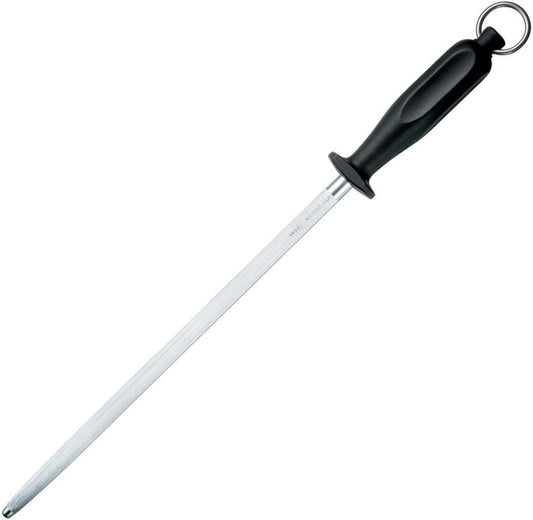 Victorinox Round Finecut Butcher Sharpening Steel, Black/Silver, 30 x 5 x 5 cm