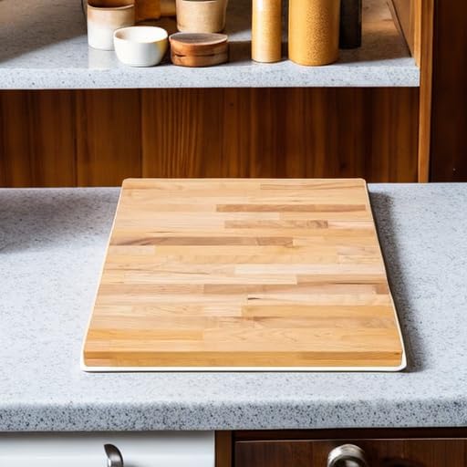 DuraSteel Solid Wood Table Top - 24 x 24 Butcher Block Countertop - Natural Maple Slab Wood Cutting Board for Kitchen Workbench Desk Top, Large Charcuterie Boards Counter Round Chopping Wooden Bamboo