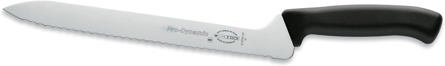 F. DICK - ProDynamic Sandwich Knife - Offset bread knife with 9’’ blade & 56 HRC - Ideal for cutting bread - NSF Certified - High carbon - Ultra Sharp - Ergonomic handle - Made in Germany