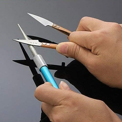 Portable Multifunctional Diamond Sharpening Stone Pen Knife Sharpener for Outdoor Living Hunting Fishing Tool