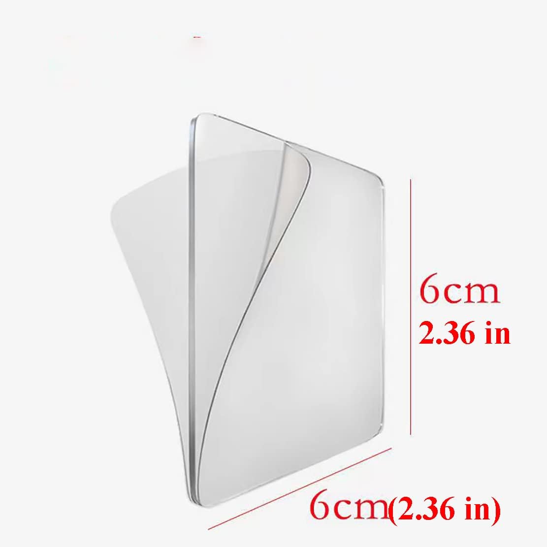 12 PCS Wall Mounted Replacement Sticky pads for Kitchen Bathroom Shower Caddy Organizer Rack Holder Nail Free Adhesive Hooks (Square)