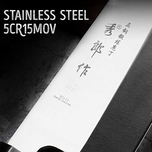 Japanese Deba Knife Fish Head Knife Salmon Knife Sashimi Sushi Cooking Knife (Blade Length 21cm)