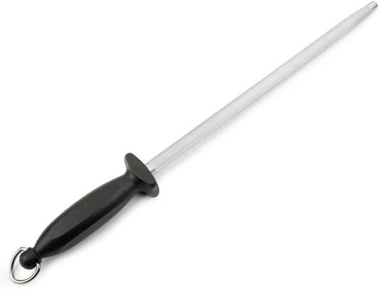 ARCOS Sharpening Steel 12 Inch Nitrum Stainless Steel and 300 mm blade. Series Chaira. Body Carbon Steel Chromium Coated 11 - Handle Polypropylene. Lightweight and smooth shapes. Color Black.