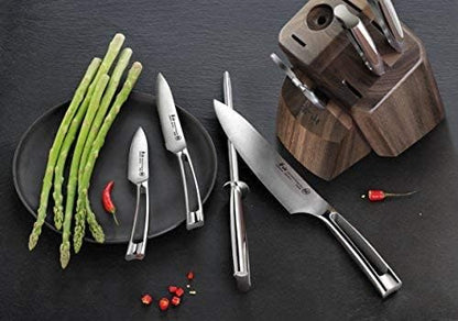 Cangshan N1 Series 6-Piece German Steel Forged Knife Block Set, Walnut Block