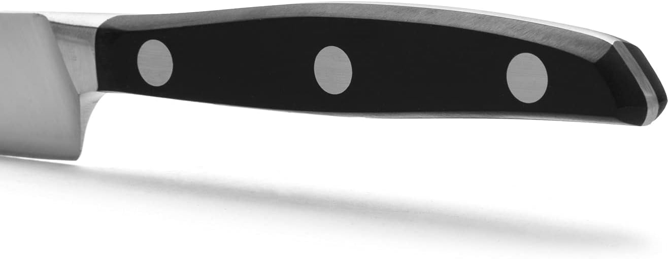 Arcos Forged Paring Knife 4 Inch Stainless Steel. Sharp Kitchen Knife for Peeling Fruits and Vegetables. Ergonomic Polyoxymethylene Handle and 100mm Blade. Series Manhattan. Color Black