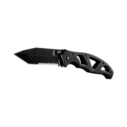 Gerber Gear Paraframe I EDC Folding Pocket Knife, 3" Serrated Edge with Safety Frame Lock, Stainless Steel, Grey