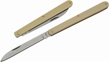 SZCO 4.5" Folding Fruit Knife with 440 Stainless Steel Blade – 8.25" Overall Length, Synthetic Handle, Brass Liner & Pins – Compact Foldable Pocket Knife for Kitchen, Fruit, Vegetables, Outdoor Use & Everyday Carry