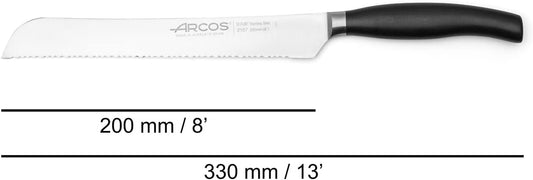Arcos Forged Slicing Ham Knife 10 inch Stainless Steel Blade 250 mm. Professional Kitchen Knife. Rust & Corrosion Resistant. Flexible blade and smooth edge. Series Clara. Color Black.