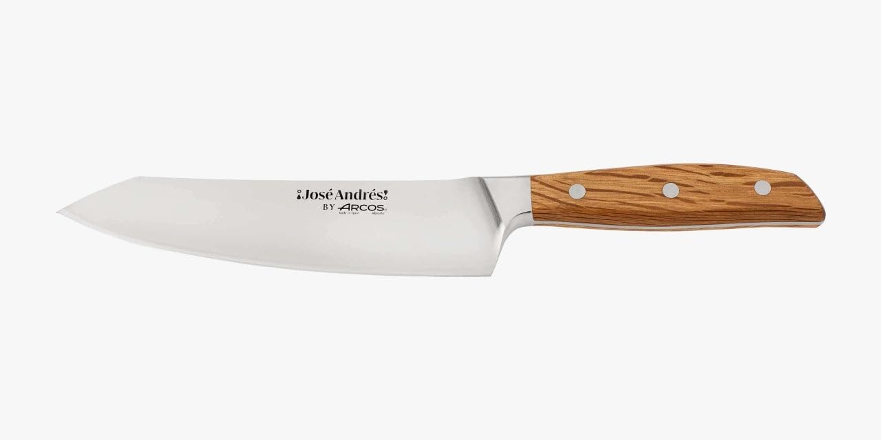 Arcos Jose Andres 10-Inch Fillet Knife Forged Meat Slicer | Professional NITRUM Stainless Steel Blade with Silk Edge | Ideal for Slicing Ham or Prosciutto | Ergonomic Holm Oak Wood Handle