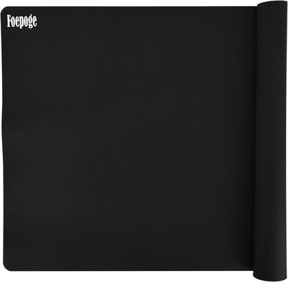 36.2" x 24" Extra Large Silicone Mat for Epoxy Resin, Nonstick Silicon Mats for Crafts Jewelry Casting, Non-Slip Kitchen Table Placemats for Countertop Protector Heat Resistant by Foepoge, Black