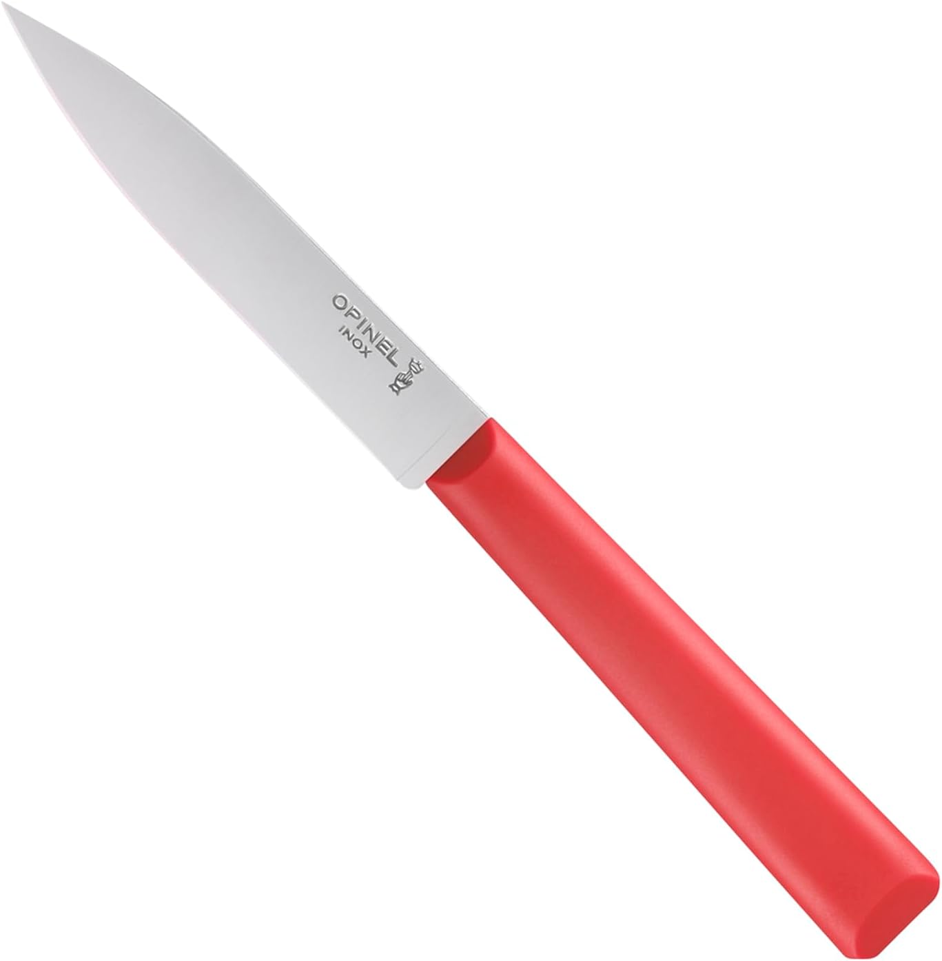 Opinel Les Essentials+ No. 312 Paring Knife, Corrosion Resistant + Dishwasher Safe, Made in France, Red